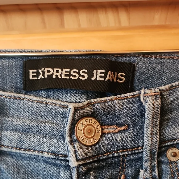Express Light Blue 4L Skinny Jeans - Picture 2 of 5